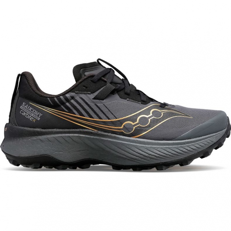 Grey Men\'s Saucony Endorphin Edge Trail Running Shoes | MALAYSIA-WXJS