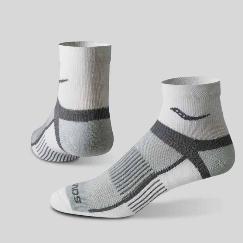 Grey Men\'s Saucony Inferno Quarter 3-Pack Socks | MALAYSIA-ENDU