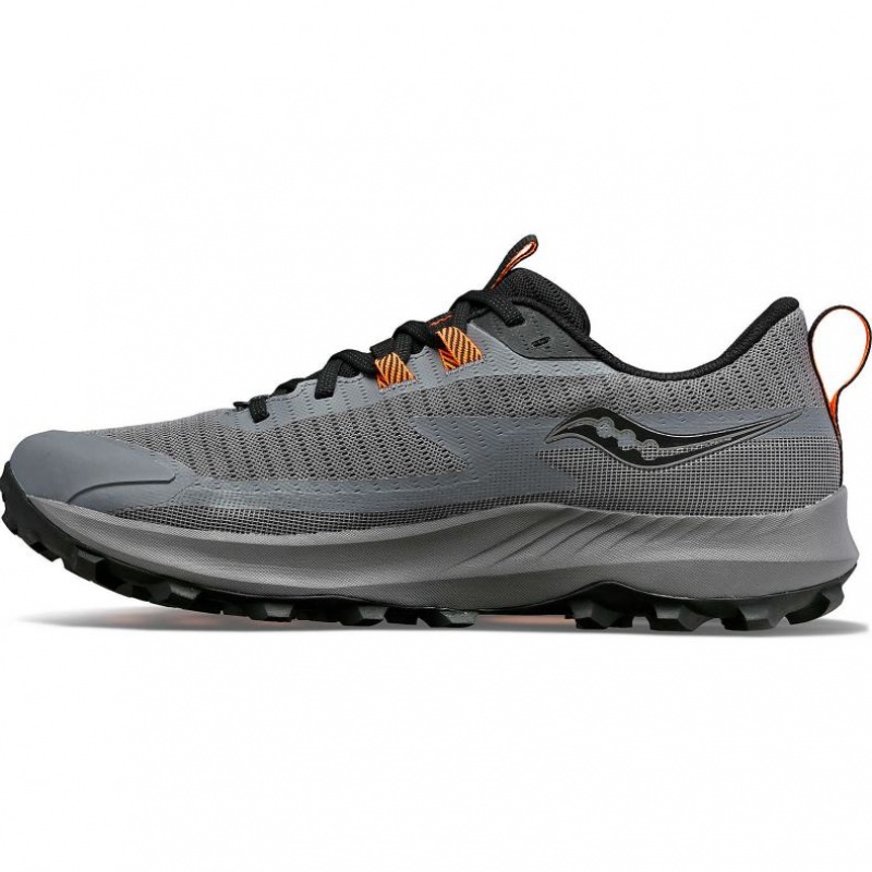 Grey Men's Saucony Peregrine 13 GTX Trail Running Shoes | MALAYSIA-VFDJ