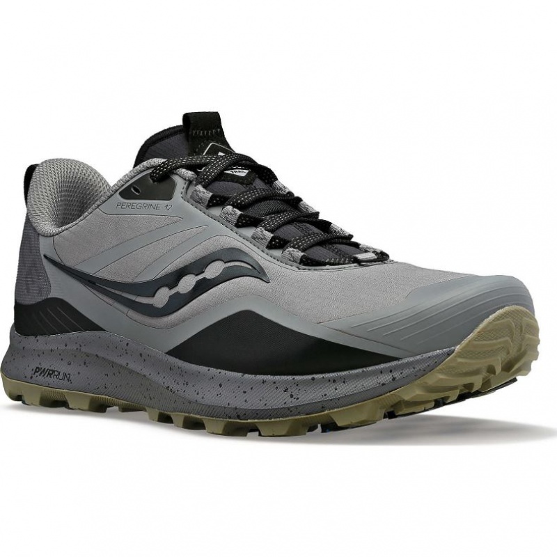 Grey Men's Saucony Peregrine ICE+ 3 Trail Running Shoes | MALAYSIA-FZQN