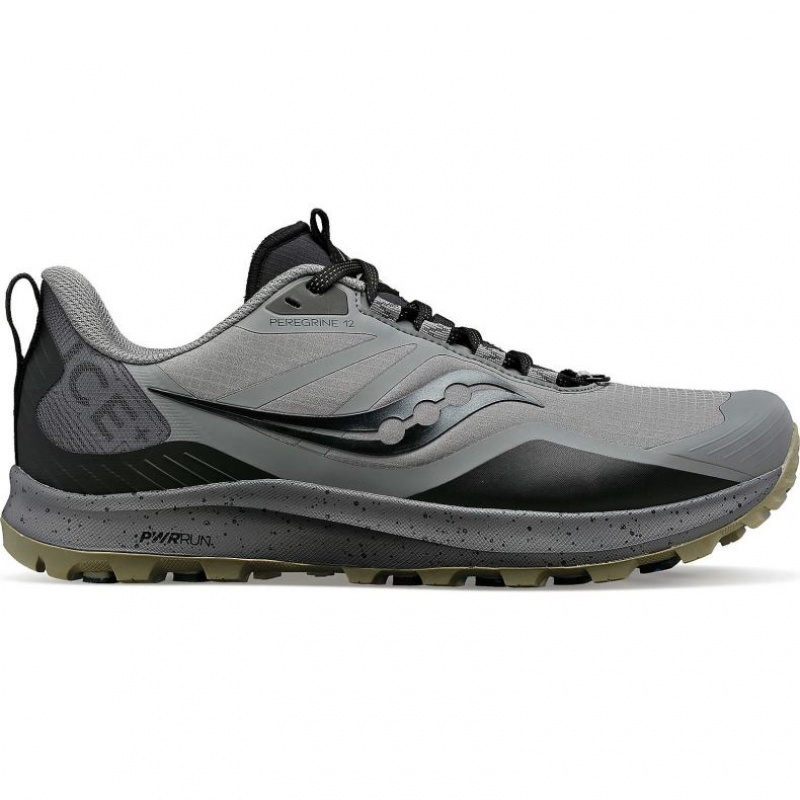 Grey Men\'s Saucony Peregrine ICE+ 3 Trail Running Shoes | MALAYSIA-FZQN