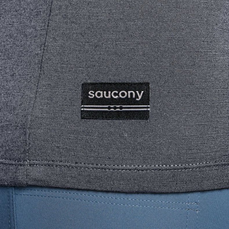 Grey Men's Saucony Peregrine Merino Long Sleeve T-Shirt | MALAYSIA-KIPY