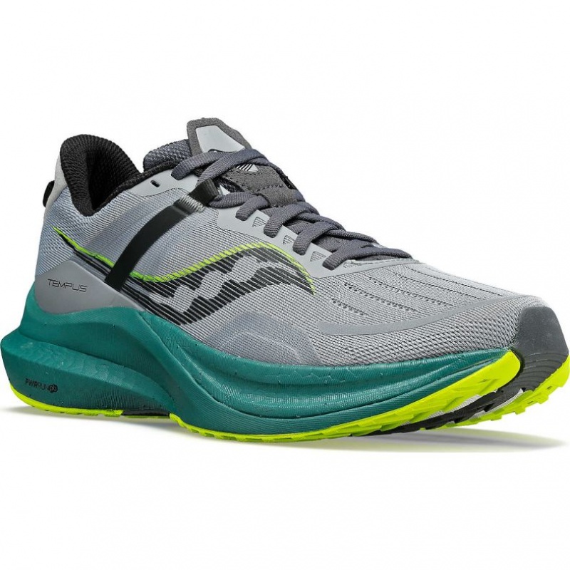 Grey Men's Saucony Tempus Running Shoes | MALAYSIA-JSFE