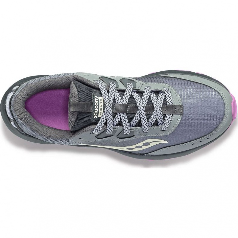 Grey Women's Saucony Aura TR Trail Running Shoes | MALAYSIA-XSZA