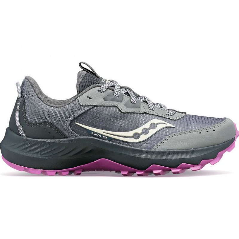 Grey Women\'s Saucony Aura TR Trail Running Shoes | MALAYSIA-XSZA