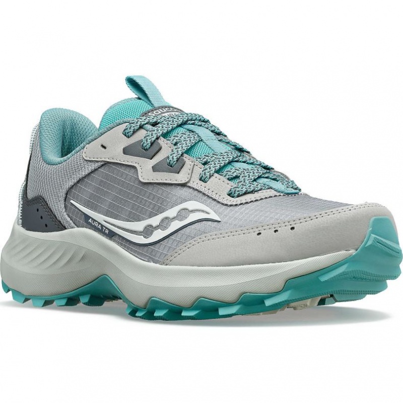 Grey Women's Saucony Aura TR Trail Running Shoes | MALAYSIA-GIYJ