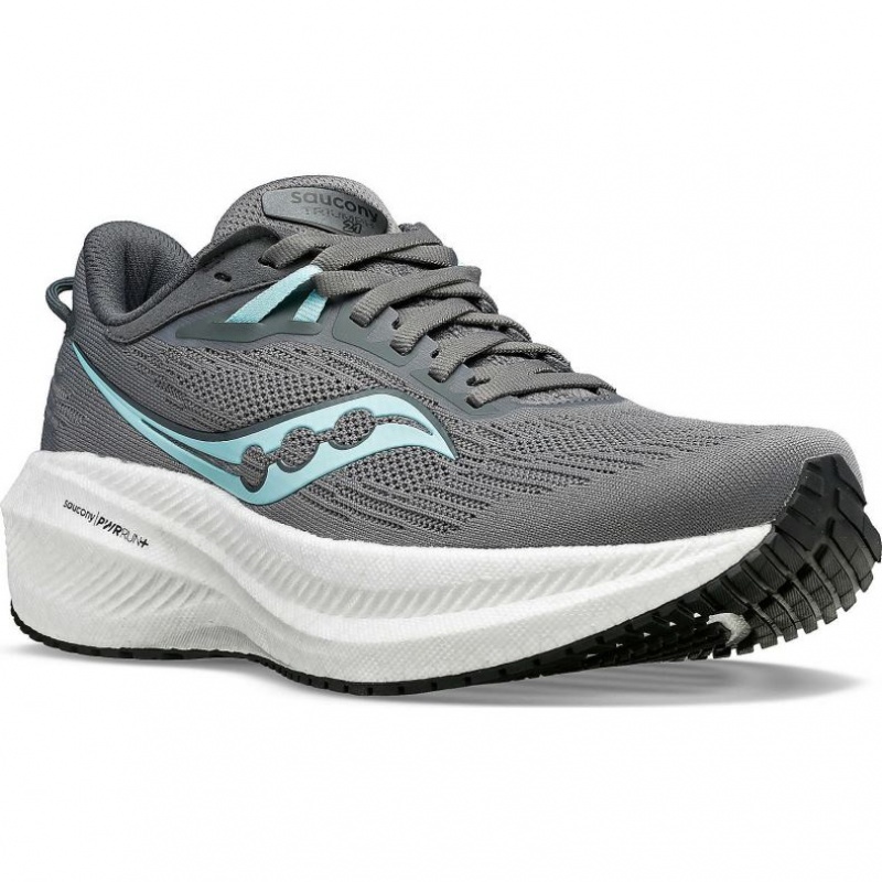 Grey Women's Saucony Triumph 21 Running Shoes | MALAYSIA-BPYH