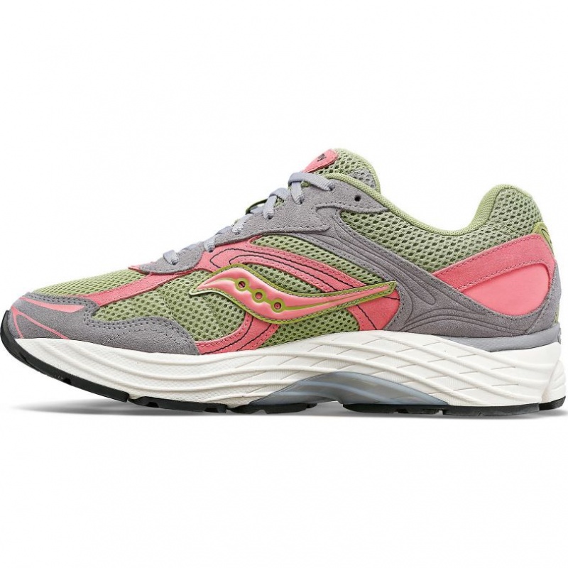 Grey / Green / Pink Women's Saucony ProGrid Omni 9 Premium Sneakers | MALAYSIA-ABIM