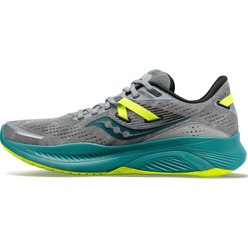 Grey / Turquoise Men's Saucony Guide 16 Wide Running Shoes | MALAYSIA-NZRC