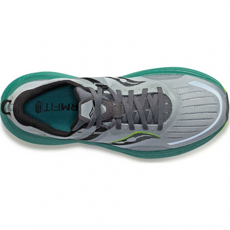 Grey / Turquoise Men's Saucony Tempus Wide Running Shoes | MALAYSIA-XVMH