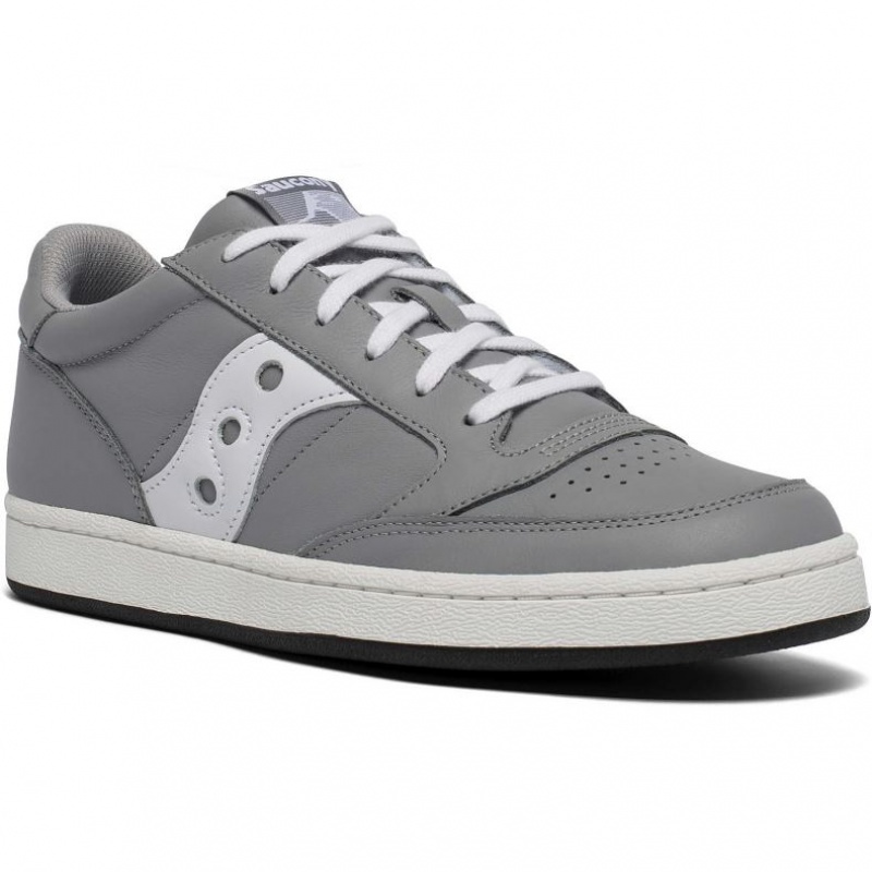 Grey / White Men's Saucony Jazz Court Sneakers | MALAYSIA-ZSAI