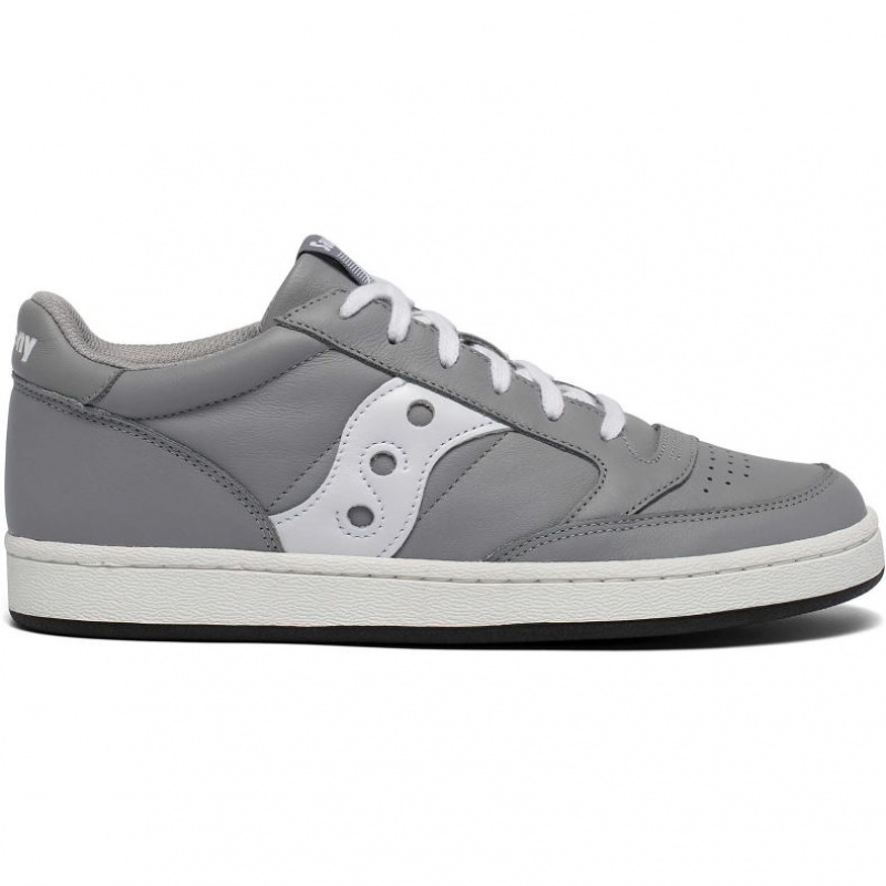 Grey / White Men\'s Saucony Jazz Court Sneakers | MALAYSIA-ZSAI