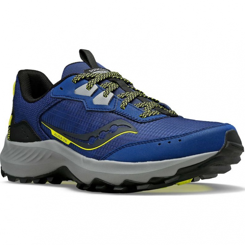 Indigo Men's Saucony Aura TR Trail Running Shoes | MALAYSIA-QWPO