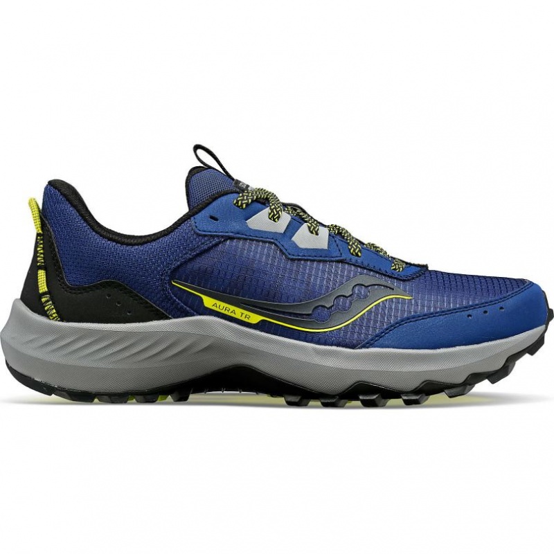 Indigo Men\'s Saucony Aura TR Wide Running Shoes | MALAYSIA-VLUJ