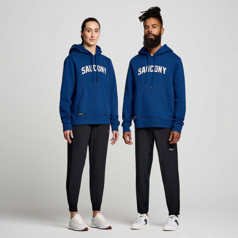 Indigo Men's Saucony Recovery Hoodie | MALAYSIA-PBOM