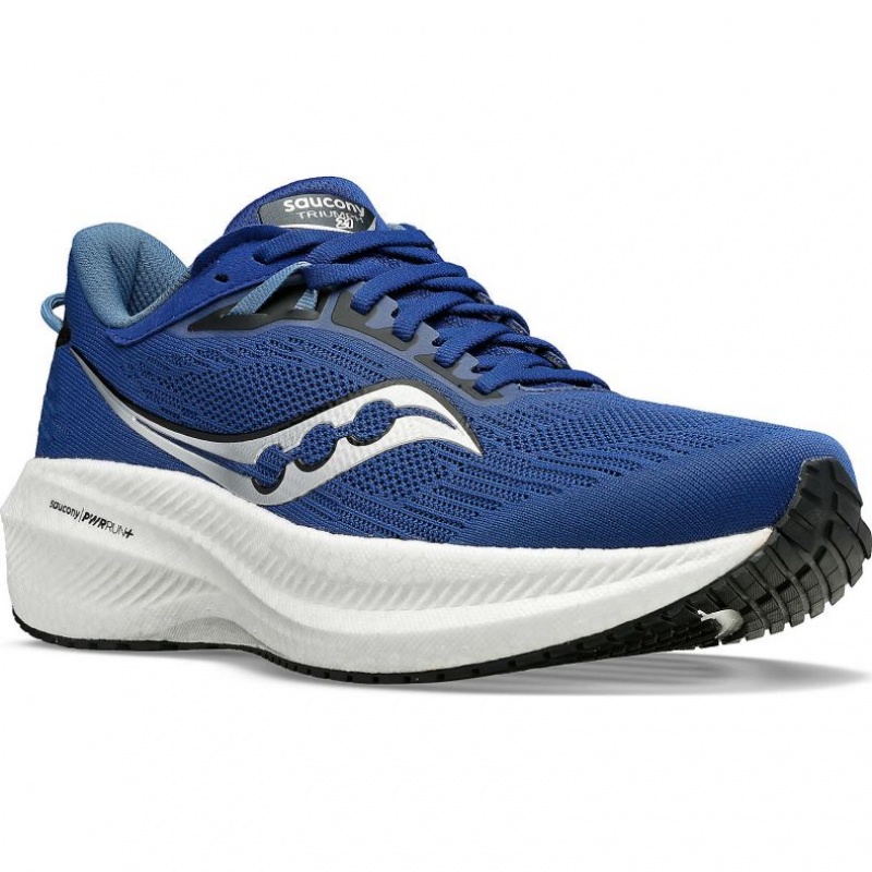 Indigo Men's Saucony Triumph 21 Running Shoes | MALAYSIA-JNPU