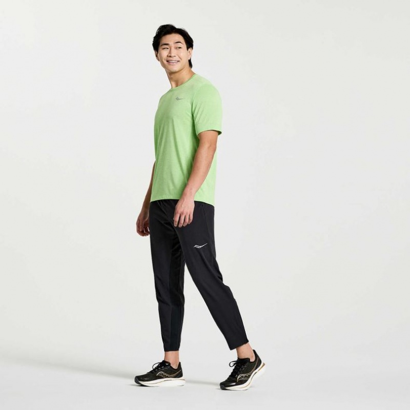 Mint Men's Saucony Stopwatch Short Sleeve T-Shirt | MALAYSIA-JTHG