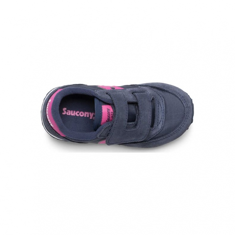 Navy Little Kids' Saucony Baby Jazz Hook & Loop Sneakers | MALAYSIA-TERF