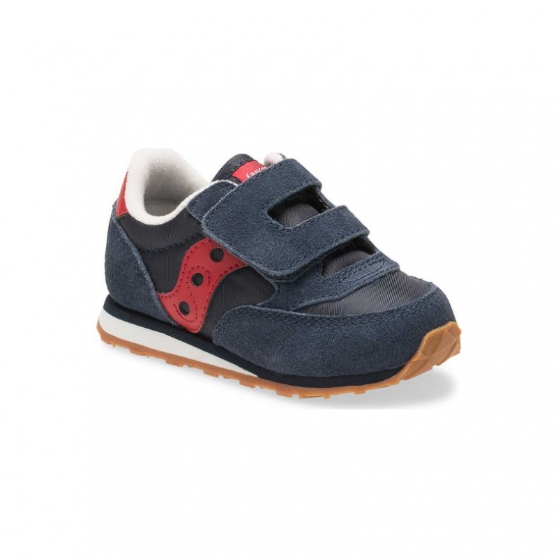 Navy Little Kids' Saucony Baby Jazz Hook & Loop Sneakers | MALAYSIA-AZDU