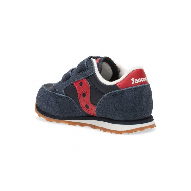 Navy Little Kids' Saucony Baby Jazz Hook & Loop Sneakers | MALAYSIA-AZDU