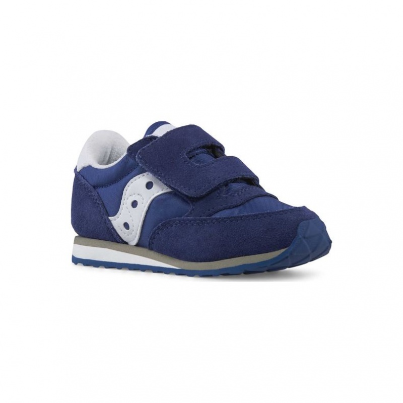 Navy Little Kids' Saucony Baby Jazz Hook & Loop Sneakers | MALAYSIA-OYJA