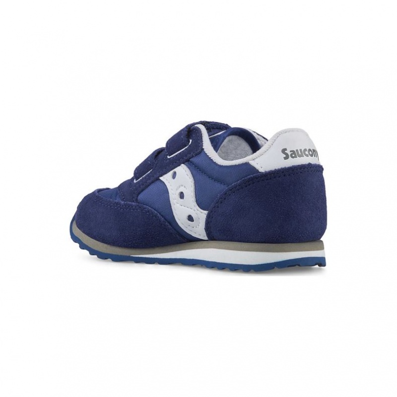 Navy Little Kids' Saucony Baby Jazz Hook & Loop Sneakers | MALAYSIA-OYJA