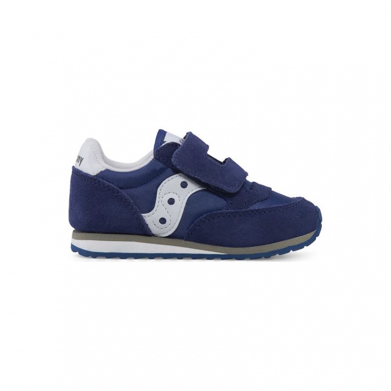 Navy Little Kids\' Saucony Baby Jazz Hook & Loop Sneakers | MALAYSIA-OYJA