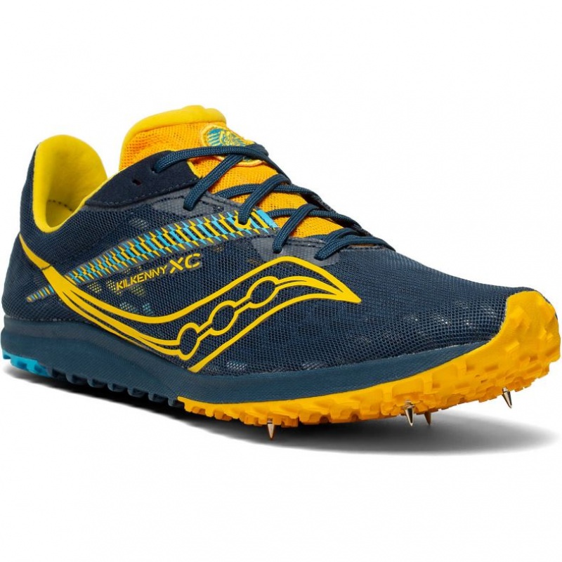 Navy Men's Saucony Kilkenny XC9 Spikes | MALAYSIA-NRUD