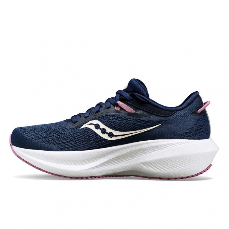 Navy Women's Saucony Triumph 21 Running Shoes | MALAYSIA-BYKT