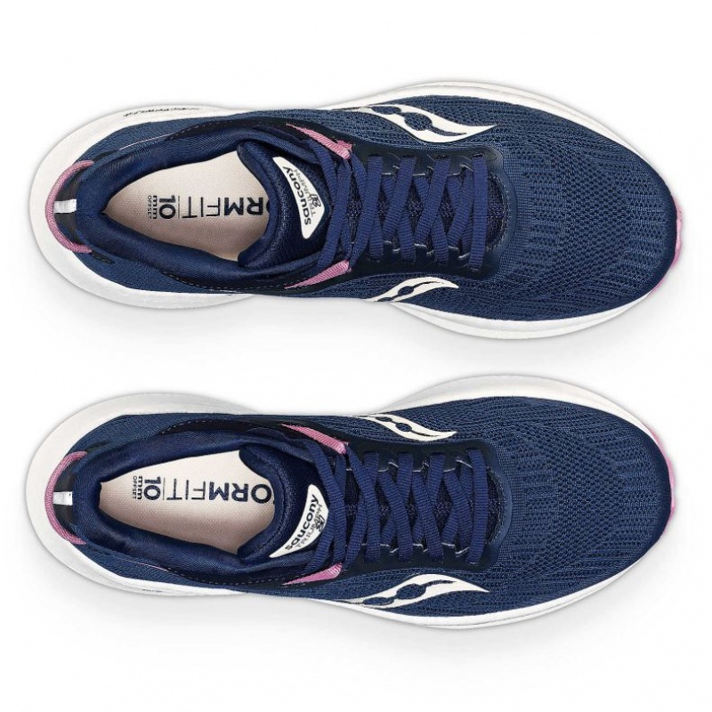 Navy Women's Saucony Triumph 21 Running Shoes | MALAYSIA-BYKT