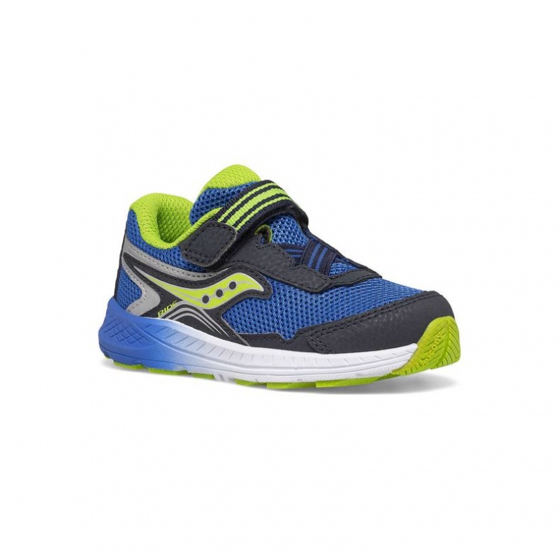 Navy / Green Big Kids' Saucony Ride 10 Jr. Sneakers | MALAYSIA-IWJE