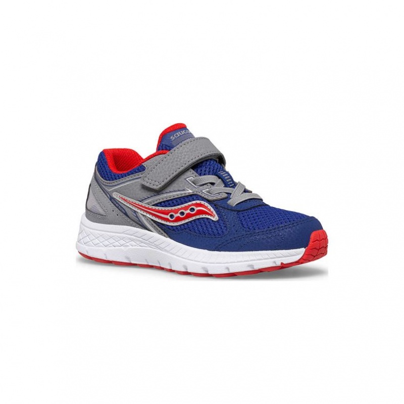 Navy / Grey Big Kids' Saucony Cohesion 14 A/C Sneakers | MALAYSIA-VMAC