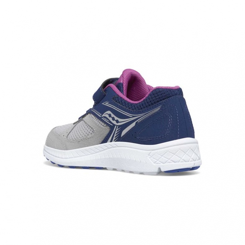 Navy / Grey Big Kids' Saucony Cohesion 14 A/C Sneakers | MALAYSIA-CTLX