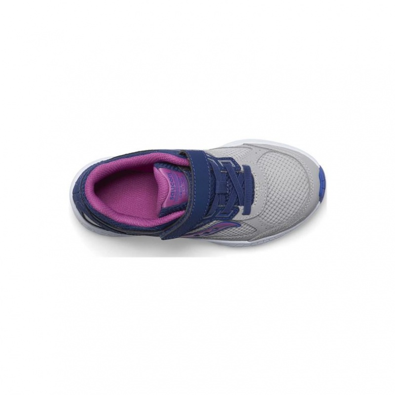 Navy / Grey Big Kids' Saucony Cohesion 14 A/C Sneakers | MALAYSIA-CTLX