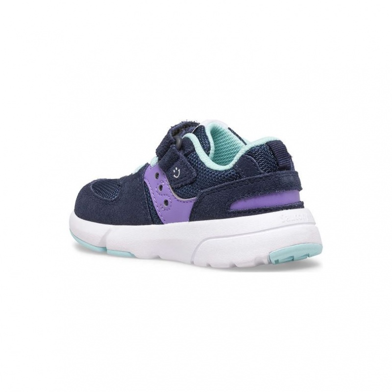 Navy / Purple Little Kids' Saucony Jazz Lite 2.0 Sneakers | MALAYSIA-MZRS