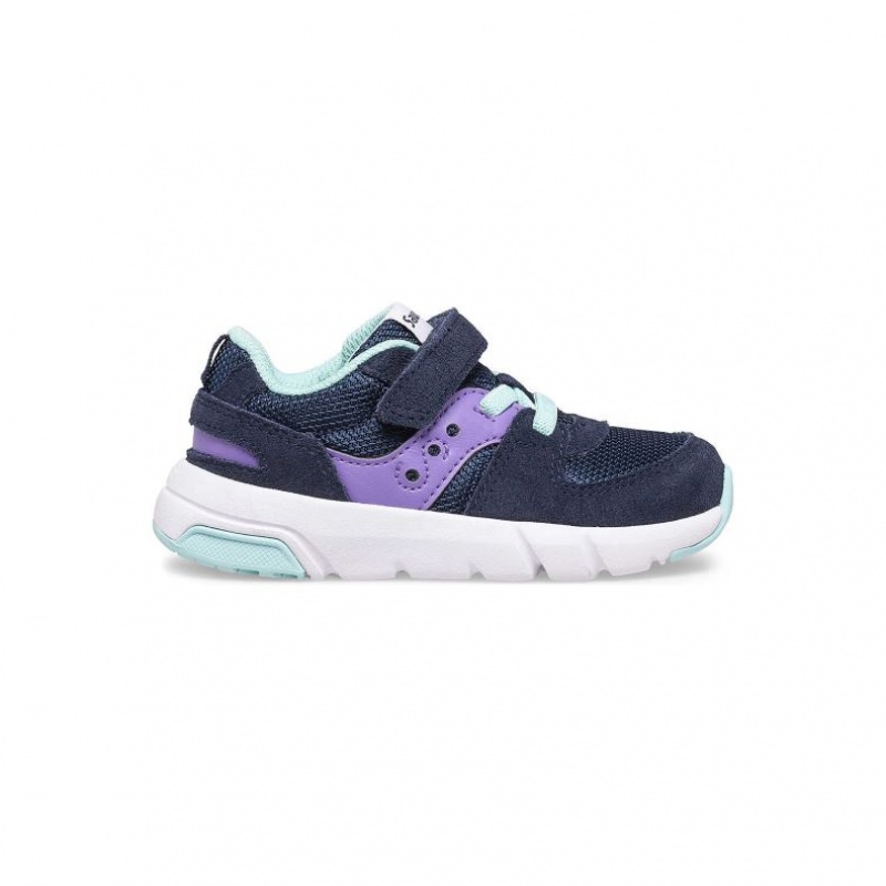 Navy / Purple Little Kids\' Saucony Jazz Lite 2.0 Sneakers | MALAYSIA-MZRS