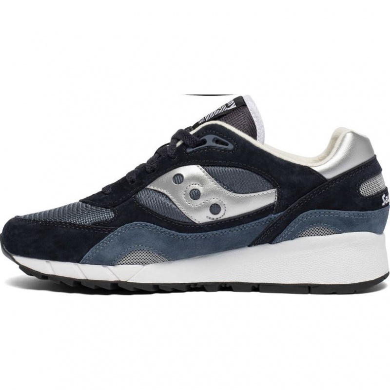 Navy / Silver Men's Saucony Shadow 6000 Sneakers | MALAYSIA-JYUC