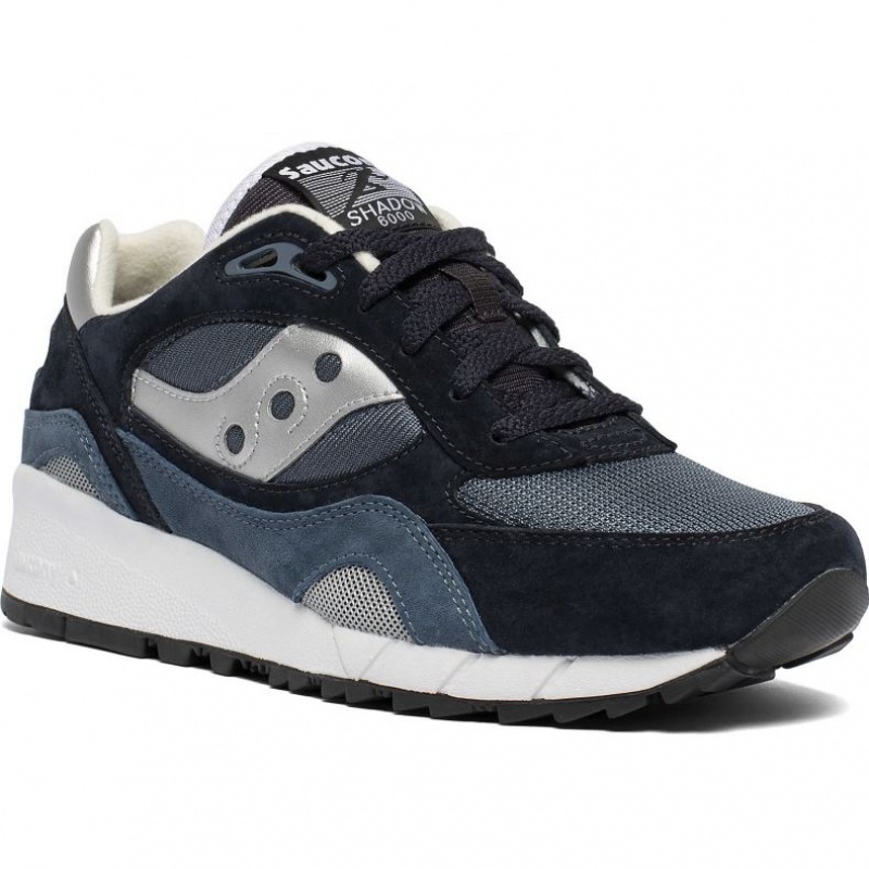 Navy / Silver Men's Saucony Shadow 6000 Sneakers | MALAYSIA-JYUC