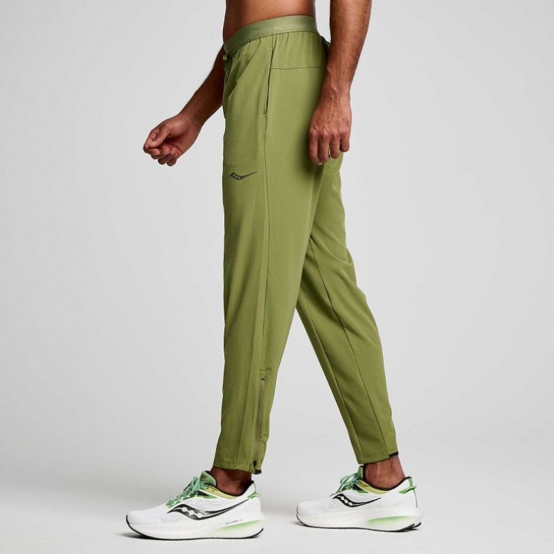 Olive Men's Saucony Boston Woven Jogger | MALAYSIA-ODHN