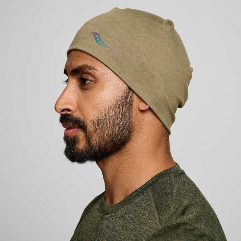 Olive Men\'s Saucony Solstice Beanie | MALAYSIA-HCSP