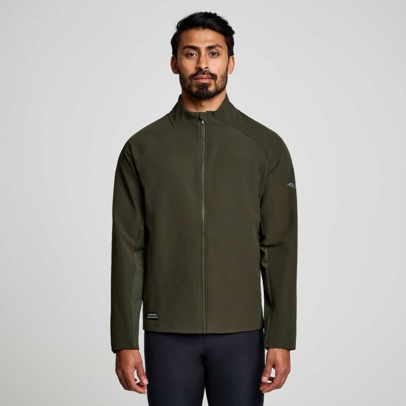 Olive Men\'s Saucony Triumph Jacket | MALAYSIA-YXRQ