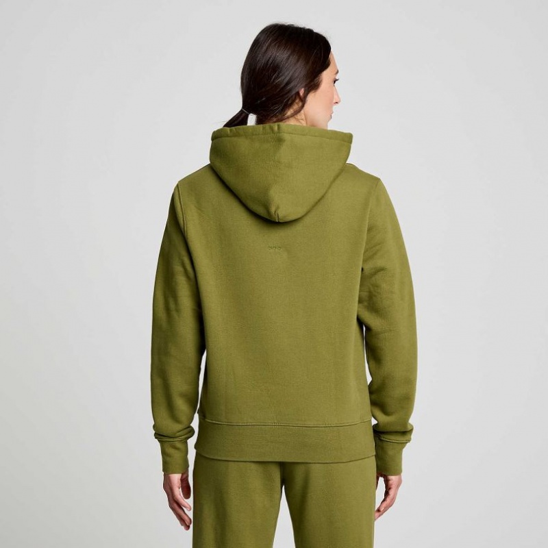 Olive Women's Saucony Recovery Hoodie | MALAYSIA-LITP