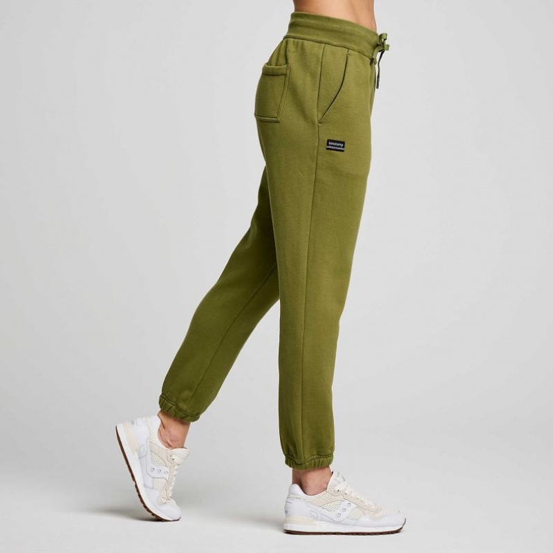 Olive Women's Saucony Recovery Jogger | MALAYSIA-AYGM