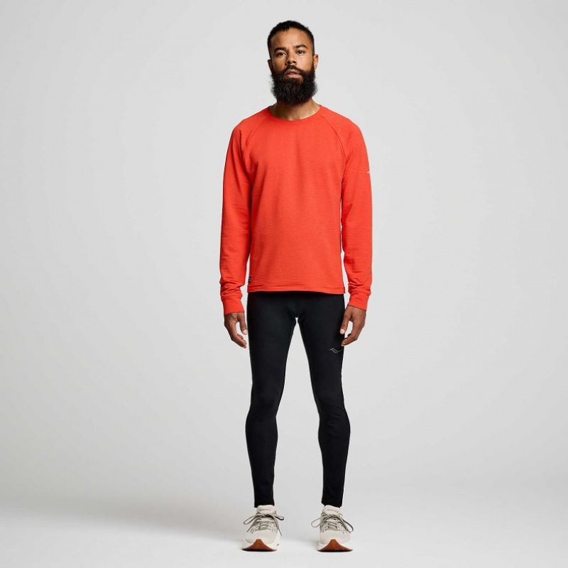 Orange Men's Saucony Triumph 3D Crew Sweatshirt | MALAYSIA-QWMI