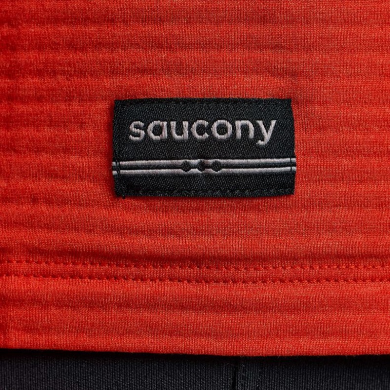 Orange Men's Saucony Triumph 3D Crew Sweatshirt | MALAYSIA-QWMI