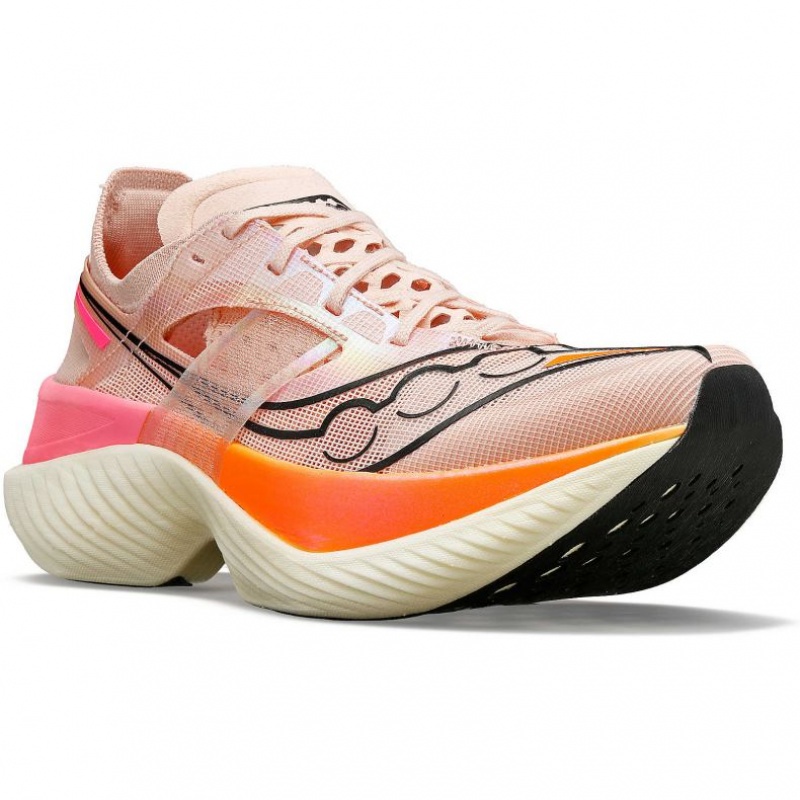 Pink Women's Saucony Endorphin Elite Running Shoes | MALAYSIA-QKWV