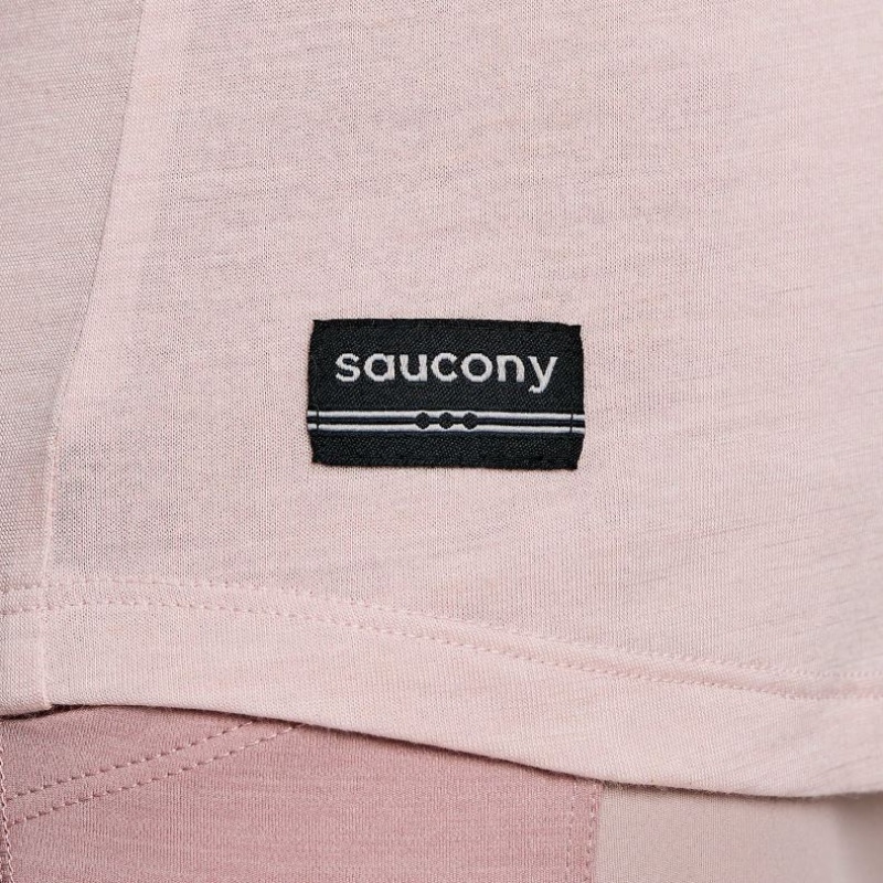 Pink Women's Saucony Peregrine Merino Long Sleeve T-Shirt | MALAYSIA-LGNC