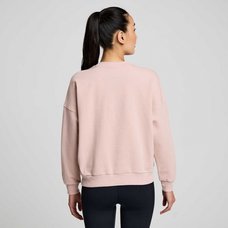 Pink Women's Saucony Recovery Crew Sweatshirt | MALAYSIA-UPHC