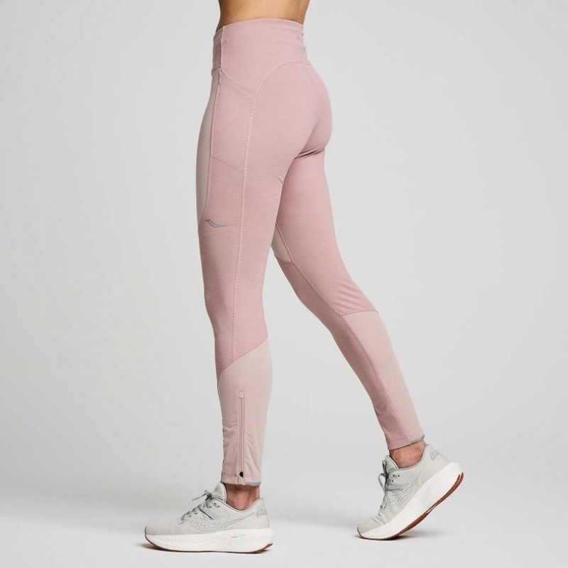 Pink Women's Saucony Runshield Tight | MALAYSIA-JMCB