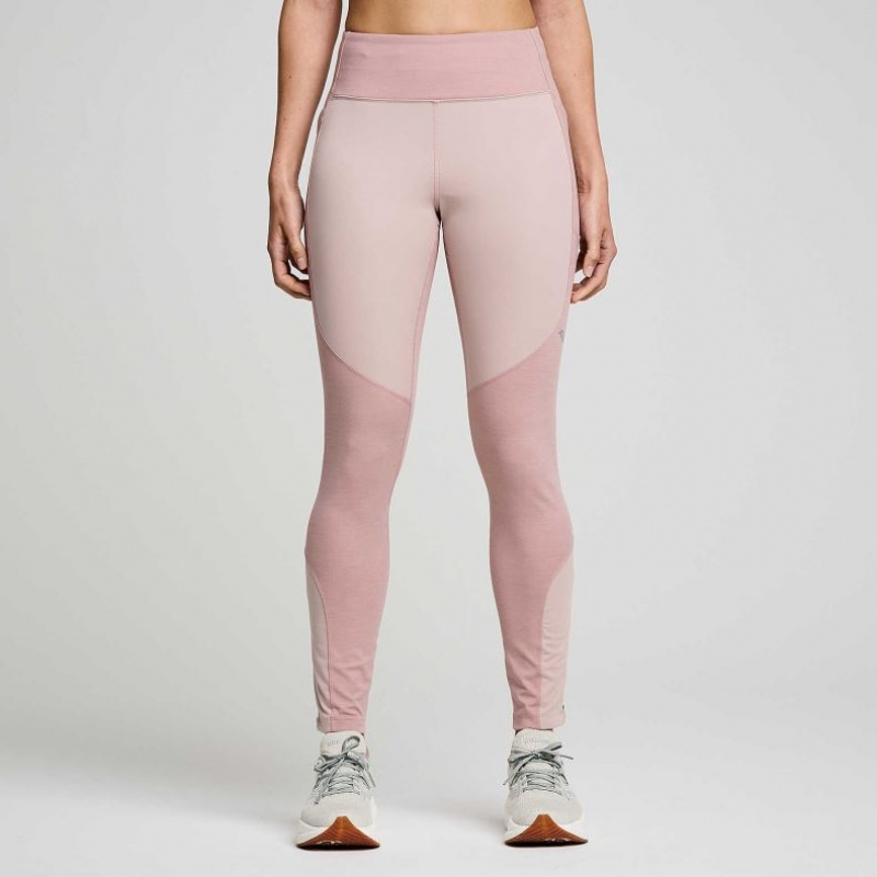 Pink Women\'s Saucony Runshield Tight | MALAYSIA-JMCB